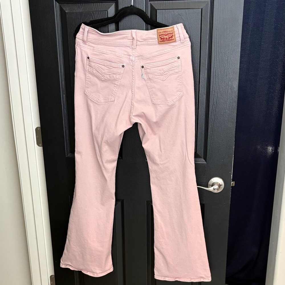 Levi's Blush Pink Flare Jeans - Picture 3 of 4